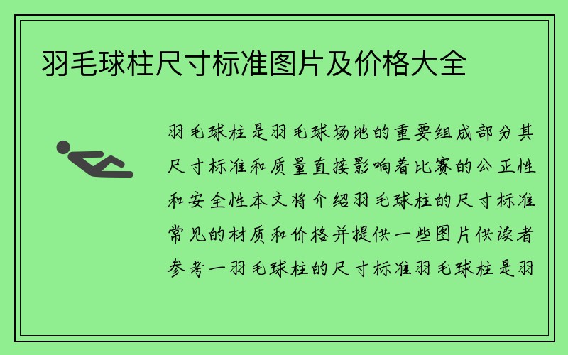 羽毛球柱尺寸标准图片及价格大全